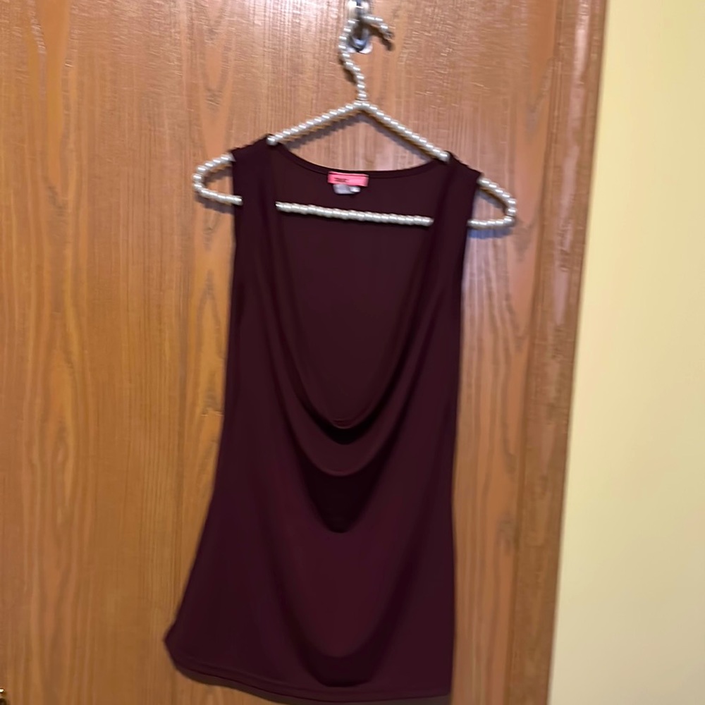 Classy low cut cow neck tank top